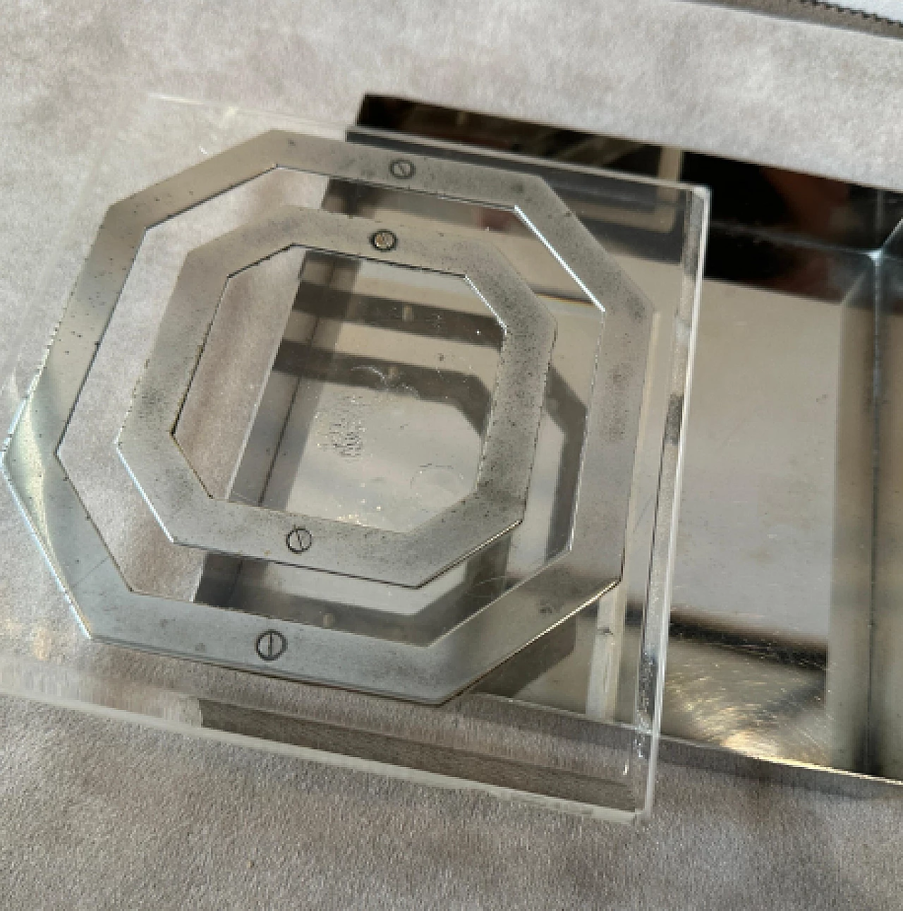 Plexiglass and silver plating box, 1980s 5