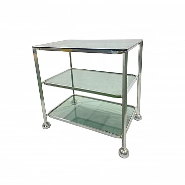 Metal and glass cart by Allegri Parma, 1970s