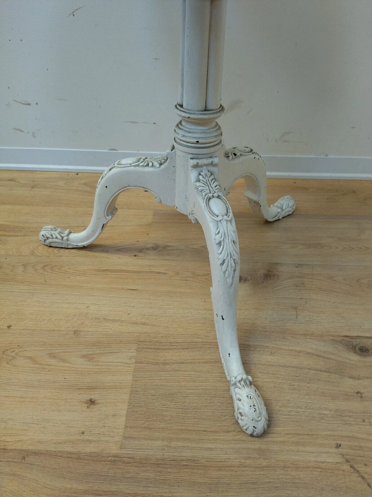 Tavolino stile Barocchetto in legno bianco, inizio '900 9