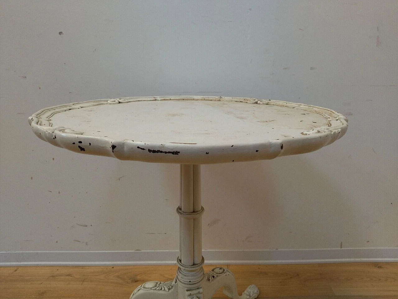 Tavolino stile Barocchetto in legno bianco, inizio '900 10