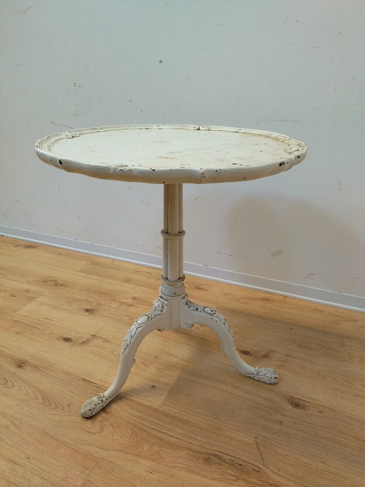Tavolino stile Barocchetto in legno bianco, inizio '900 11