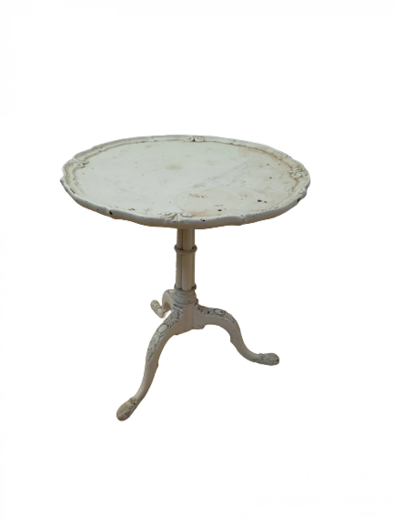 Tavolino stile Barocchetto in legno bianco, inizio '900 21