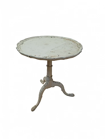 Barocchetto style white wood coffee table, early 20th century