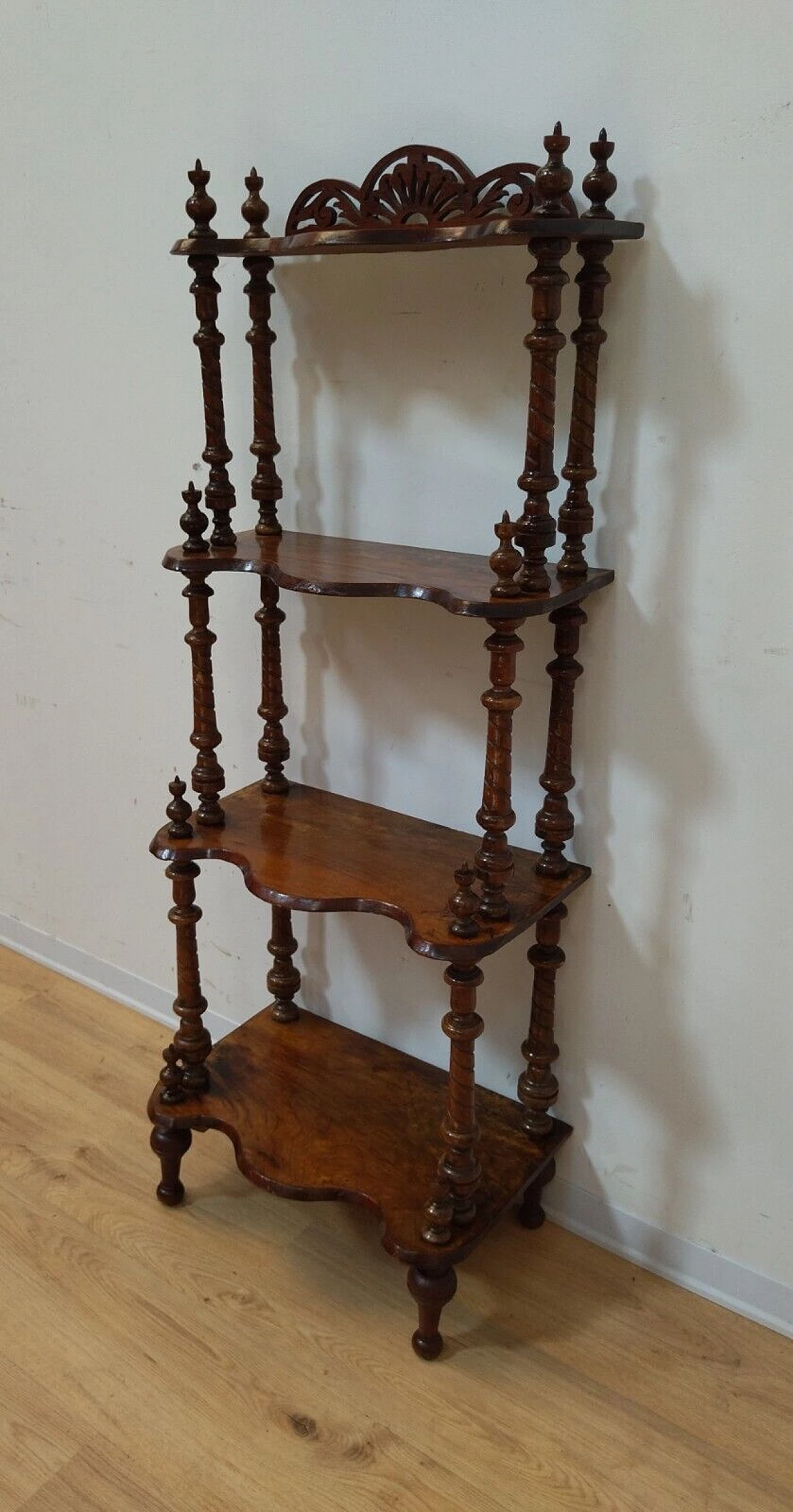 Étagère impiallacciata in palissandro, fine '800 1