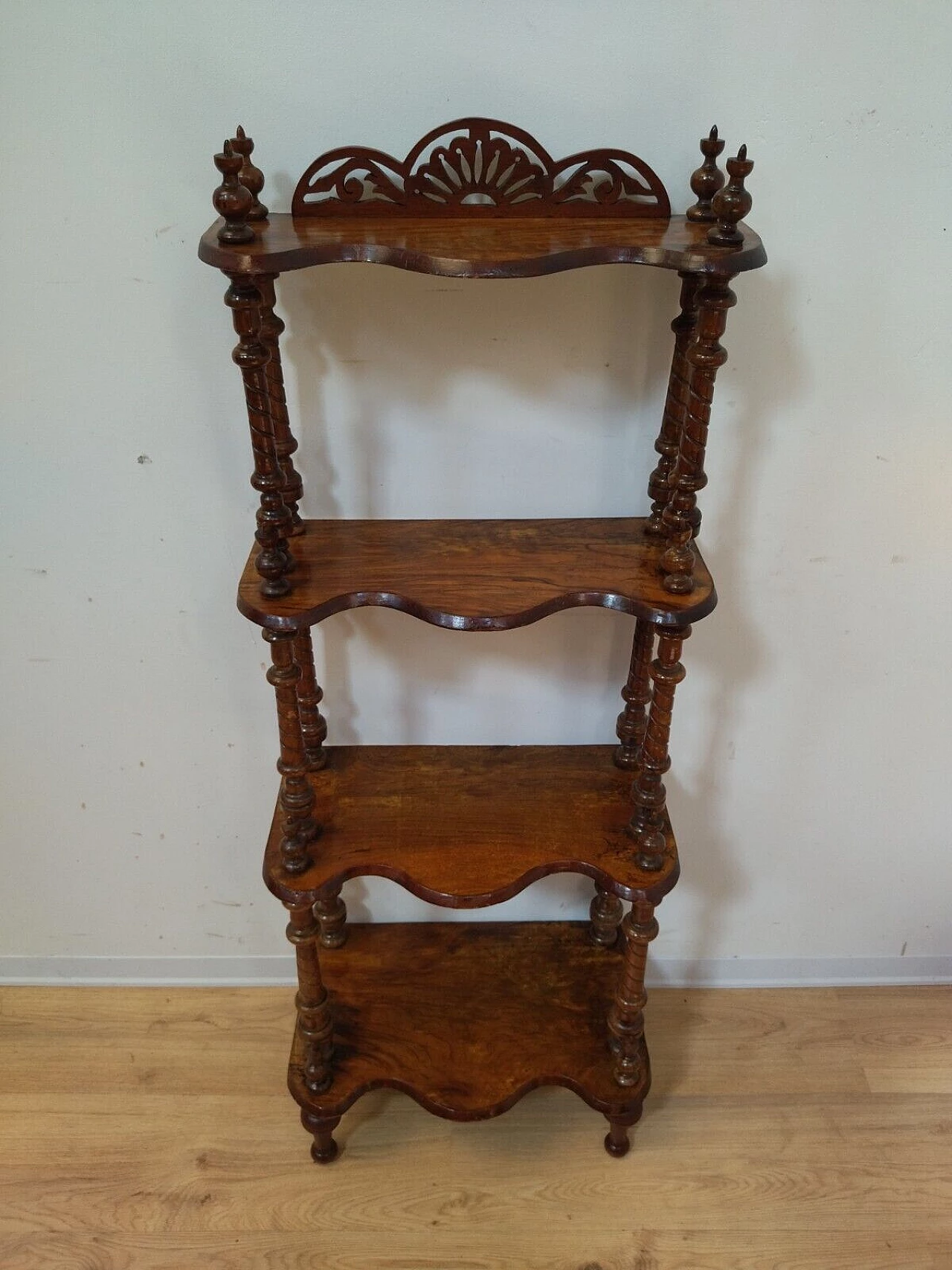 Étagère impiallacciata in palissandro, fine '800 2