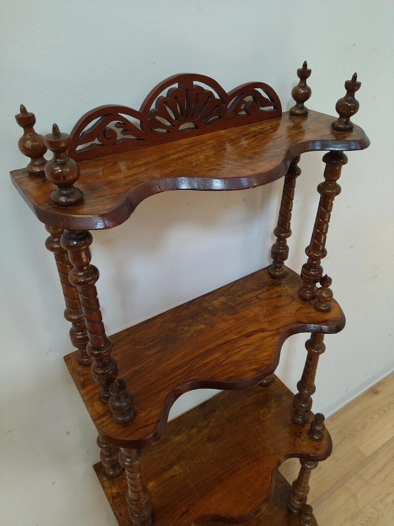 Étagère impiallacciata in palissandro, fine '800 6