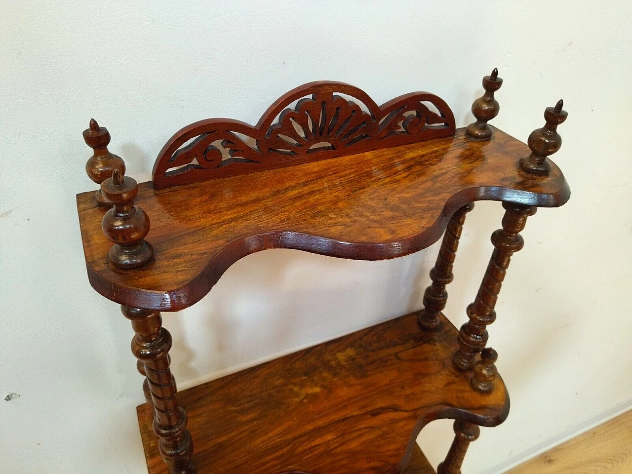 Étagère impiallacciata in palissandro, fine '800 7
