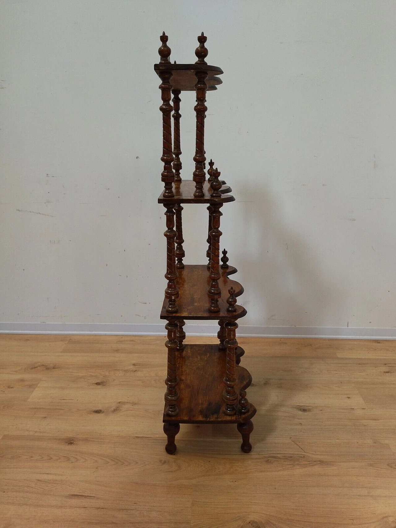 Rosewood veneered étagère, late 19th century 13