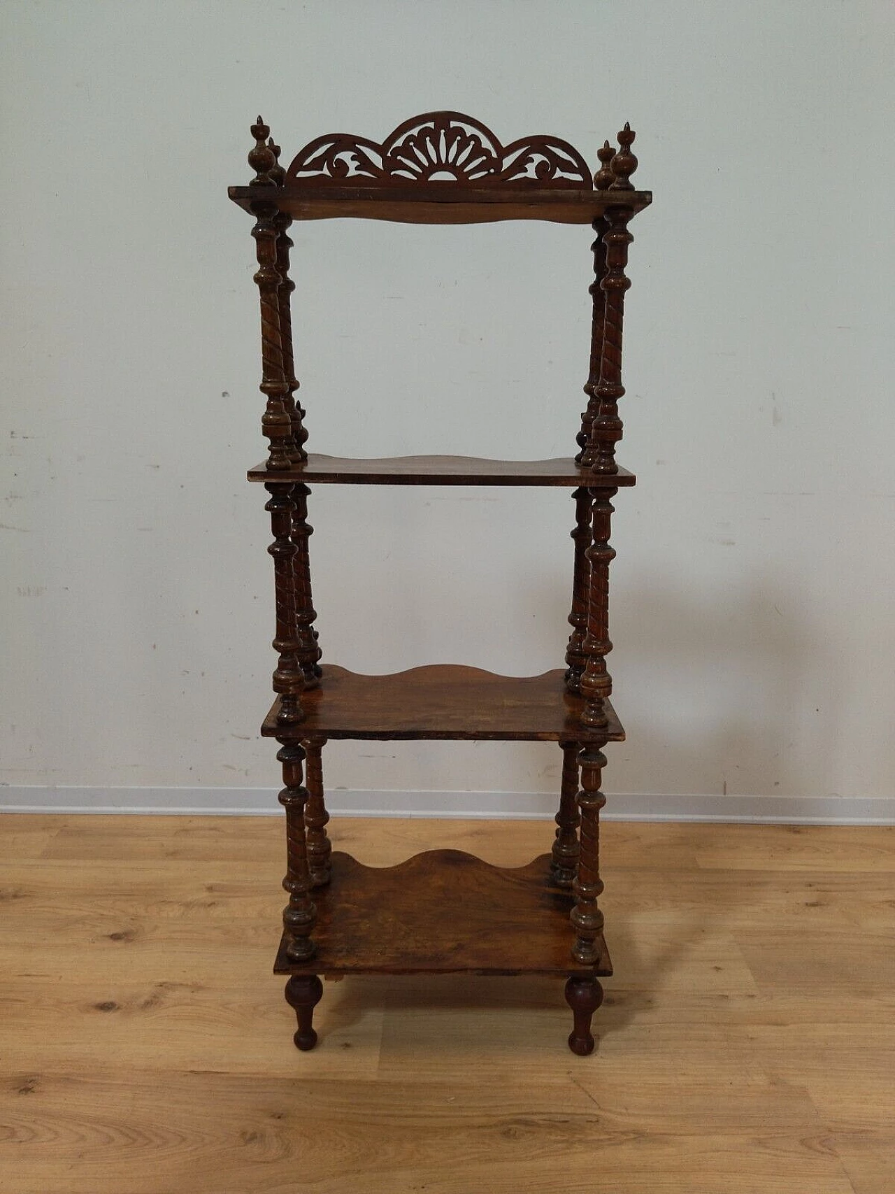 Rosewood veneered étagère, late 19th century 14