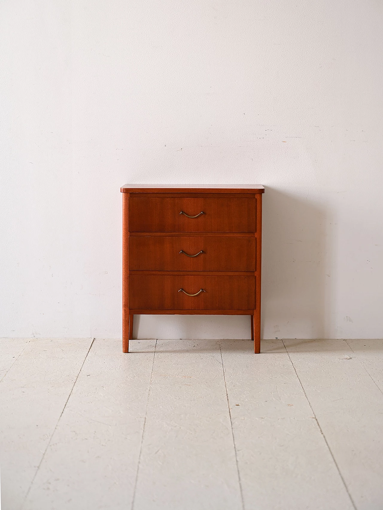 Mahogany chest of drawers with metal handles, 1960s 2