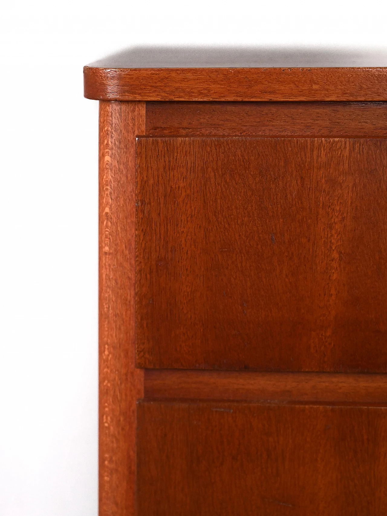 Mahogany chest of drawers with metal handles, 1960s 6