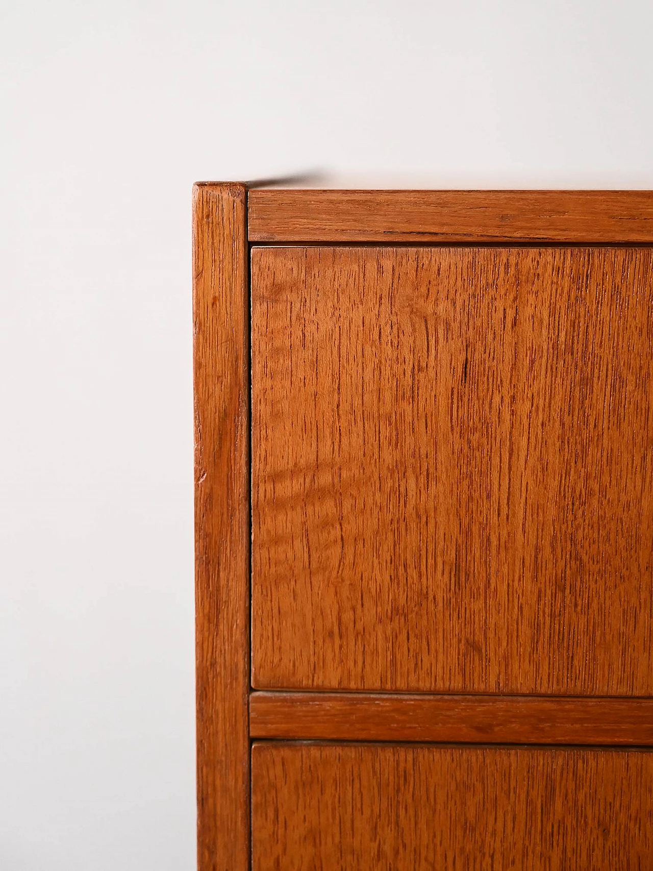 Teak bedside table with three drawers, 1960s 6
