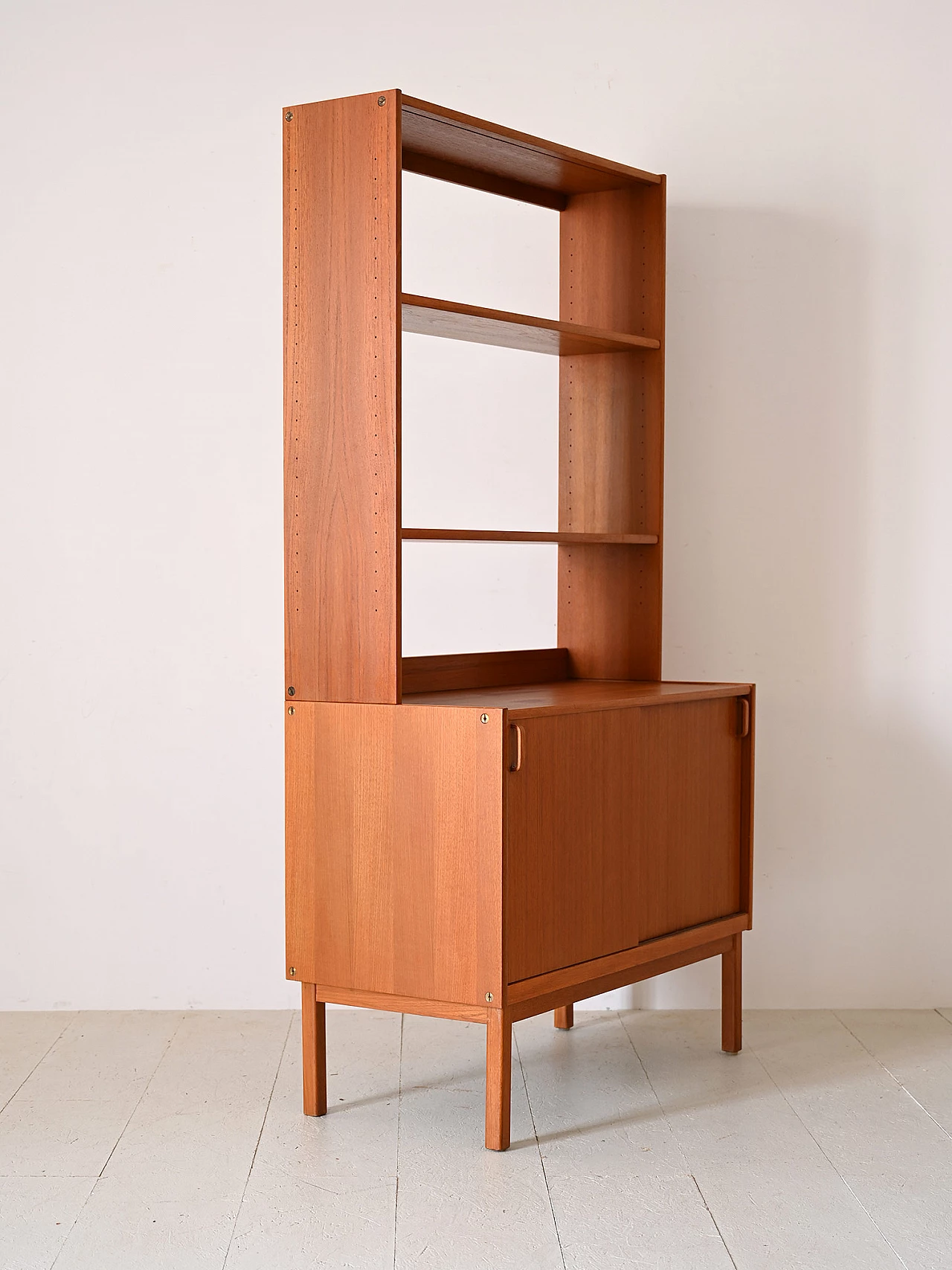 Teak bookcase with storage compartment by Bodafors, 1960s 5
