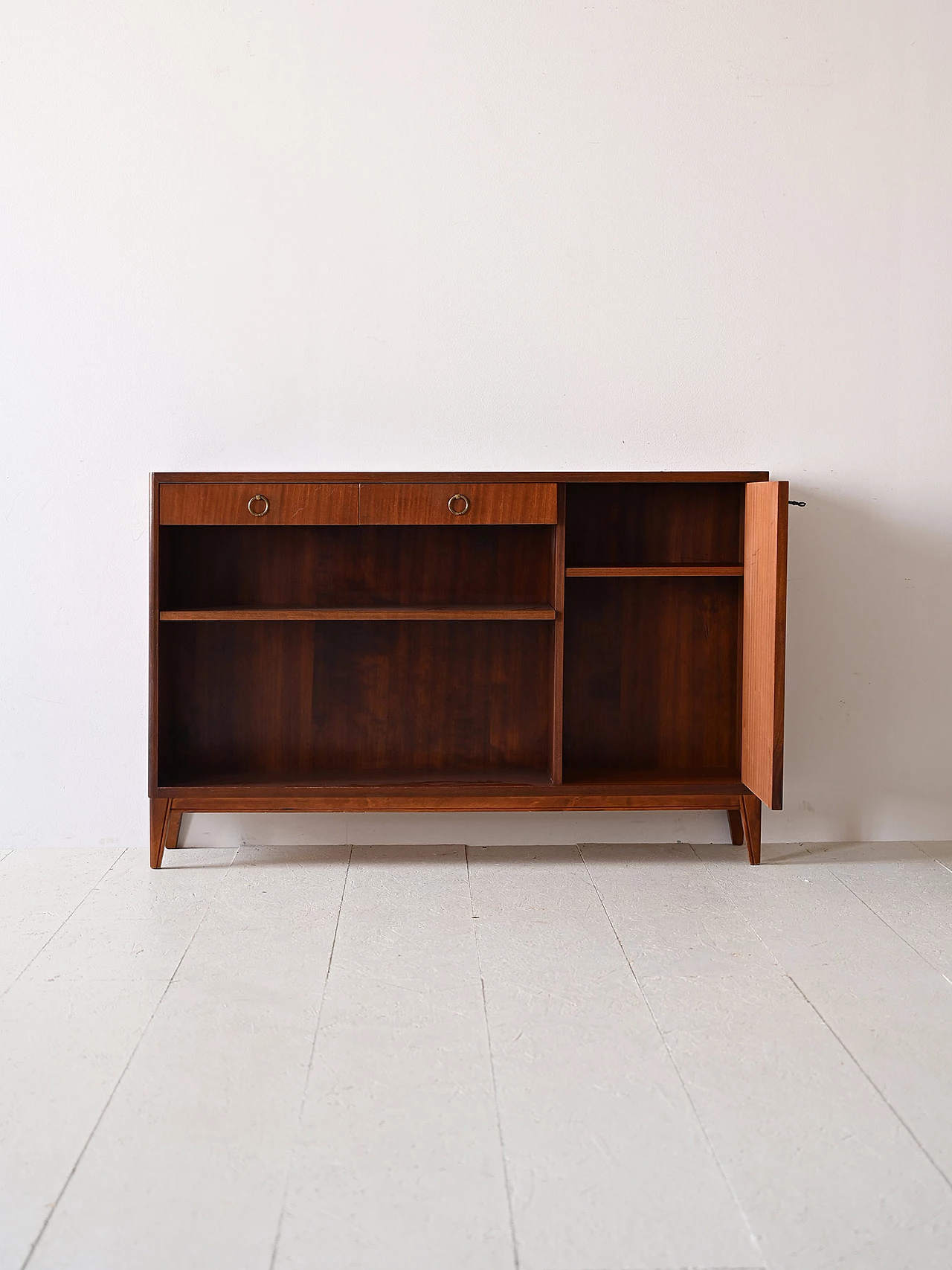 Art Deco mahogany bookcase with drawers, 1950s 3