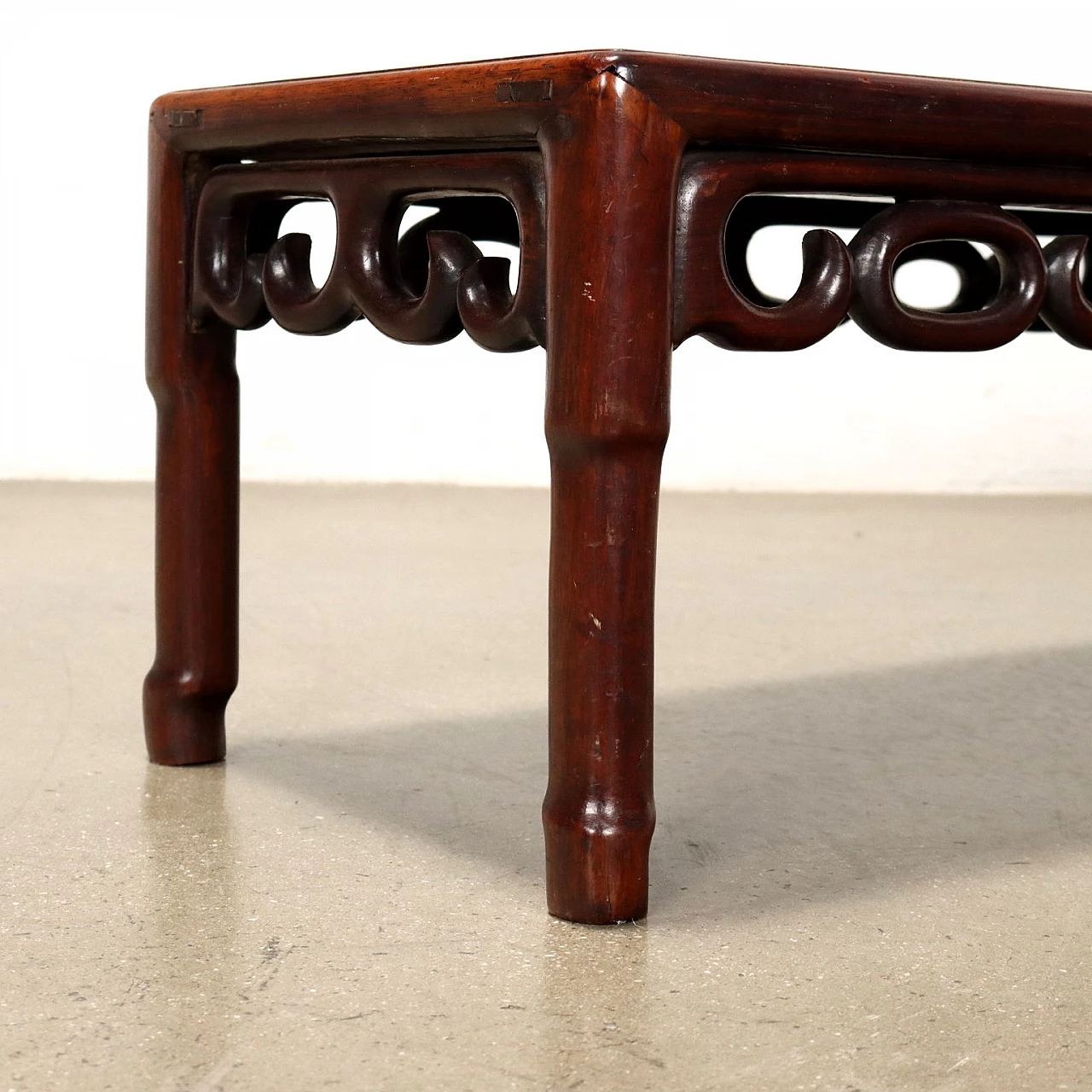 Carved and pierced wooden coffee table 4