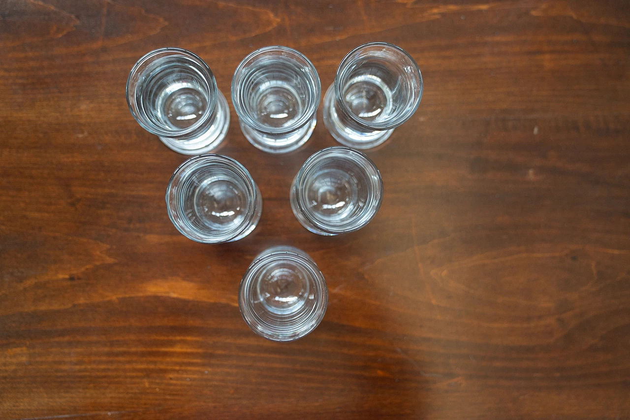 6 Bicchieri bassi in cristallo per liquore, anni '70 4