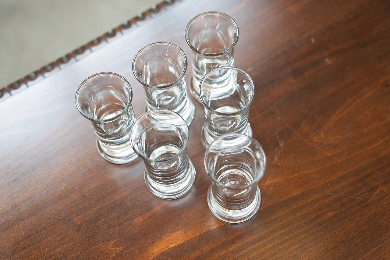 6 Short crystal liquor glasses, 1970s 5