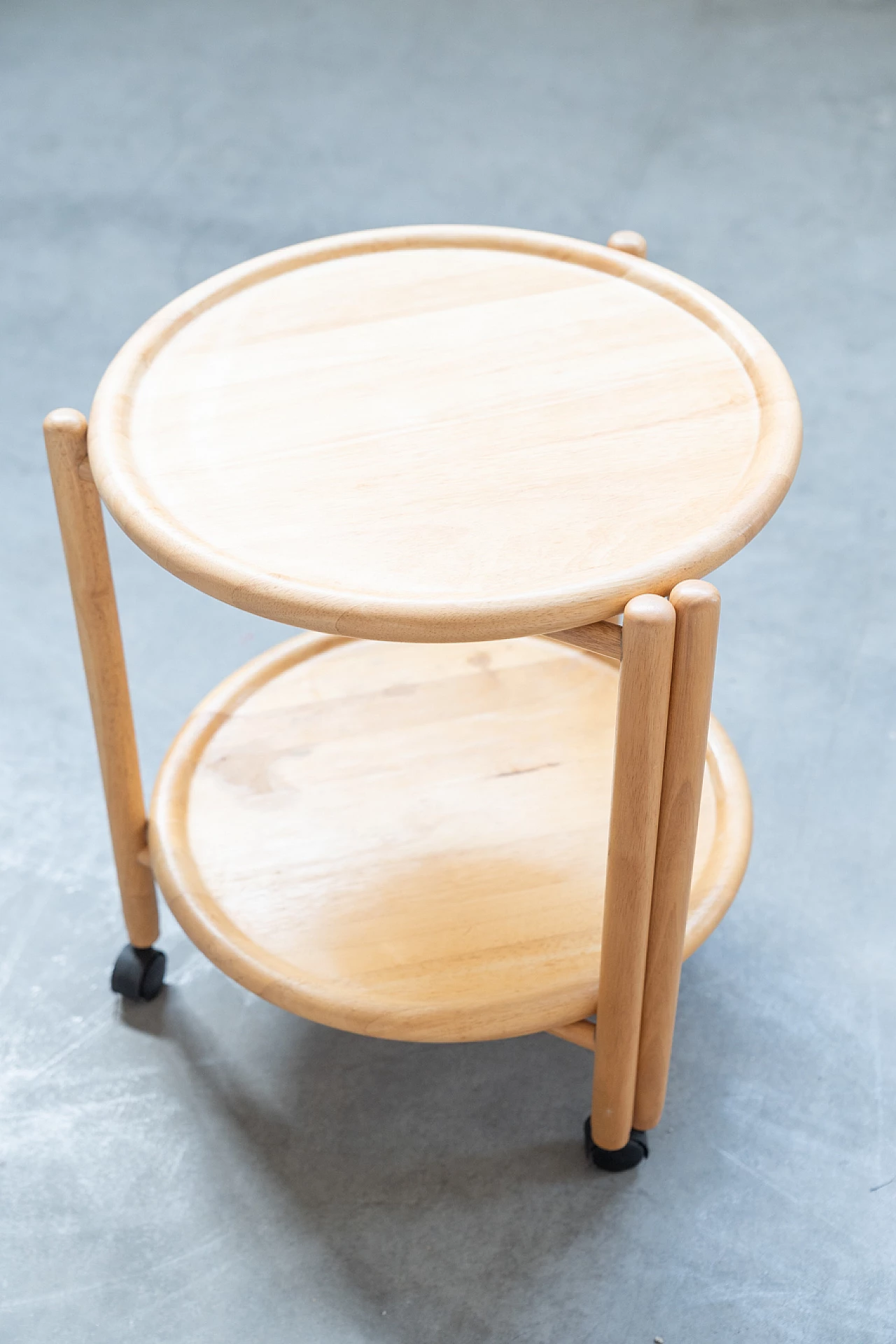 Folding bar cart in oak wood by Jens Quistgaard, 1960s 2