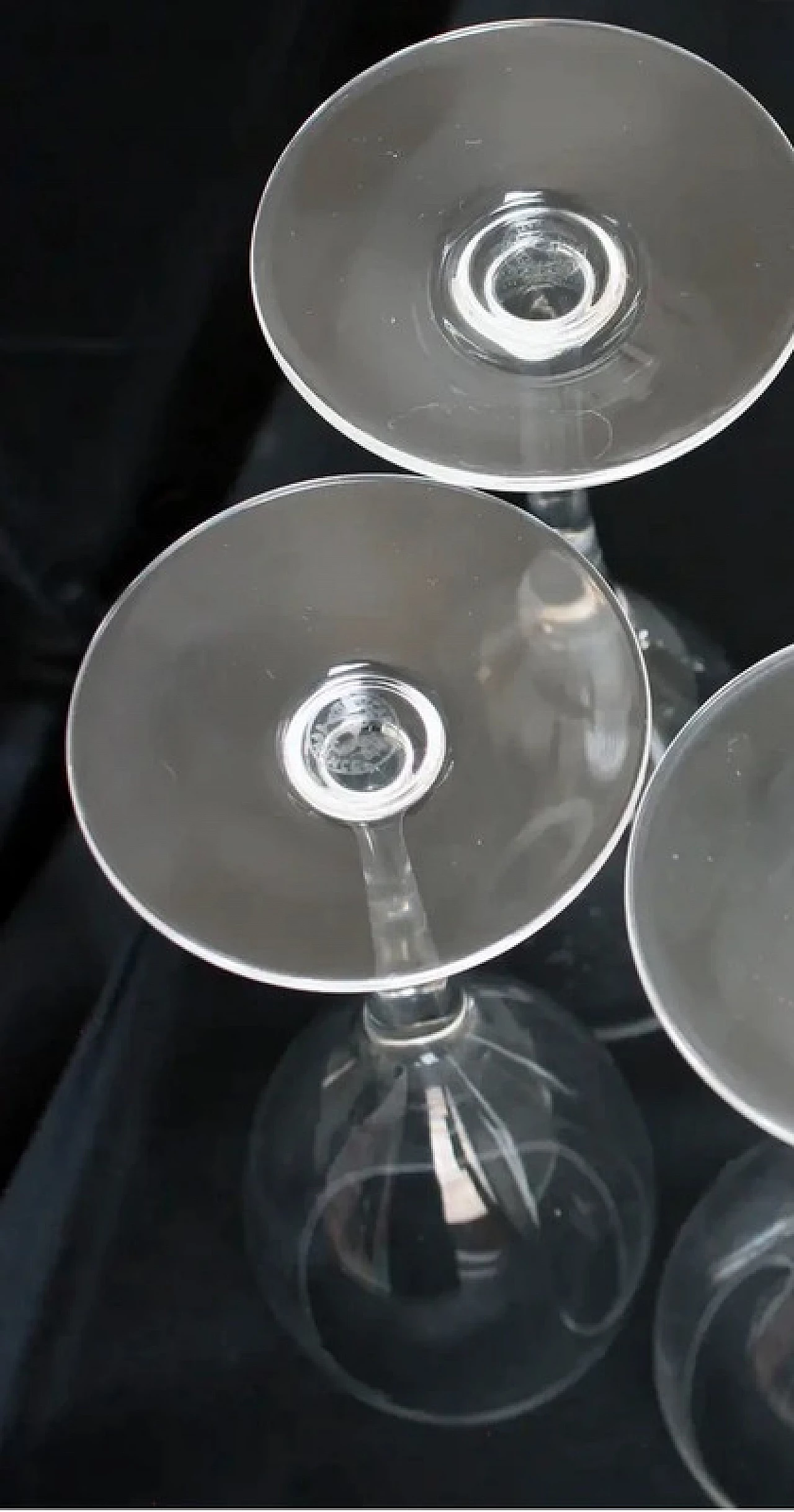 Coppia di bicchieri da champagne in cristallo di Baccarat 8