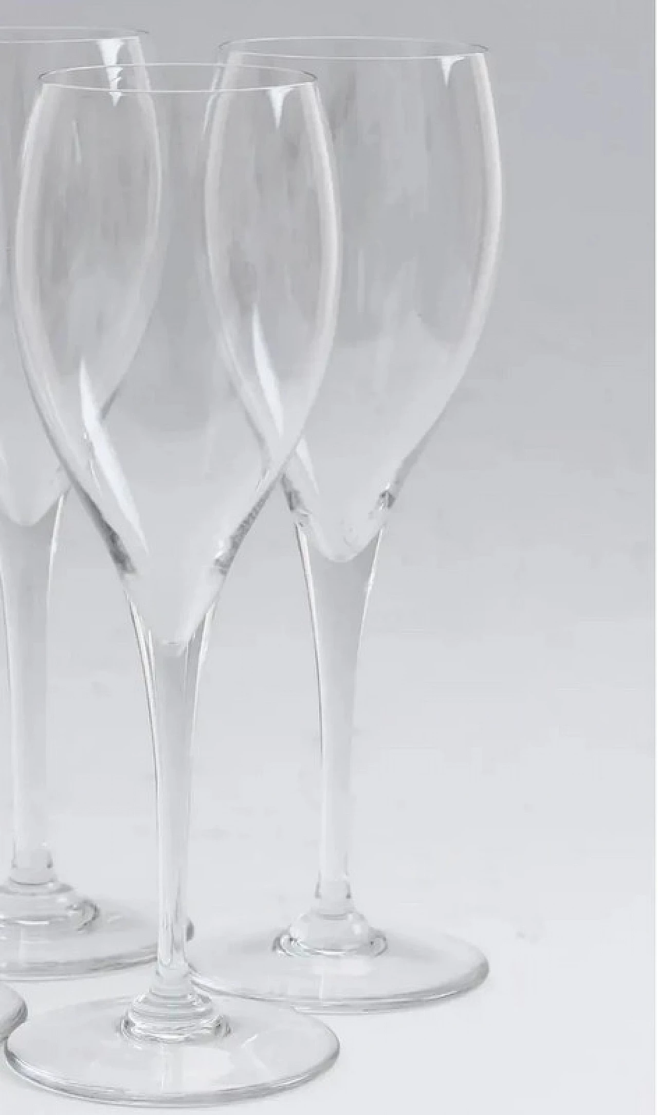 Pair of crystal champagne glasses by Baccarat 10