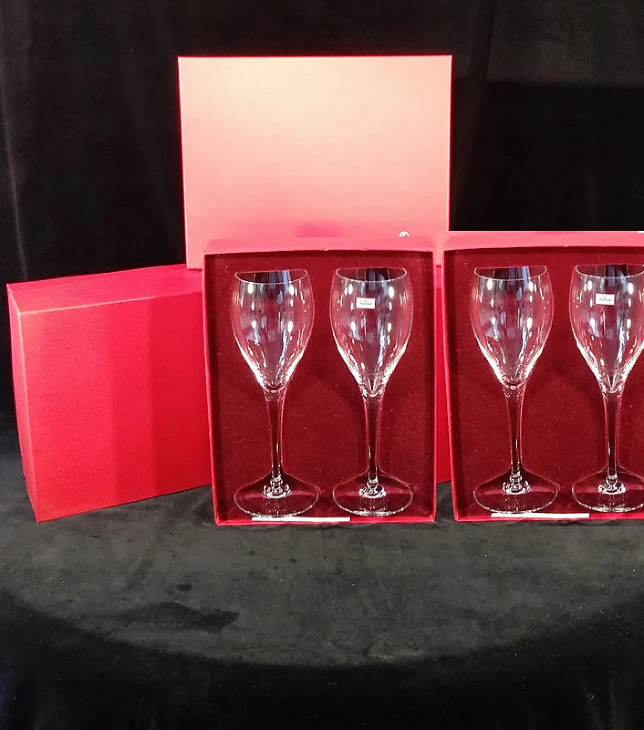 4 Champagne glasses in crystal by Baccarat 10
