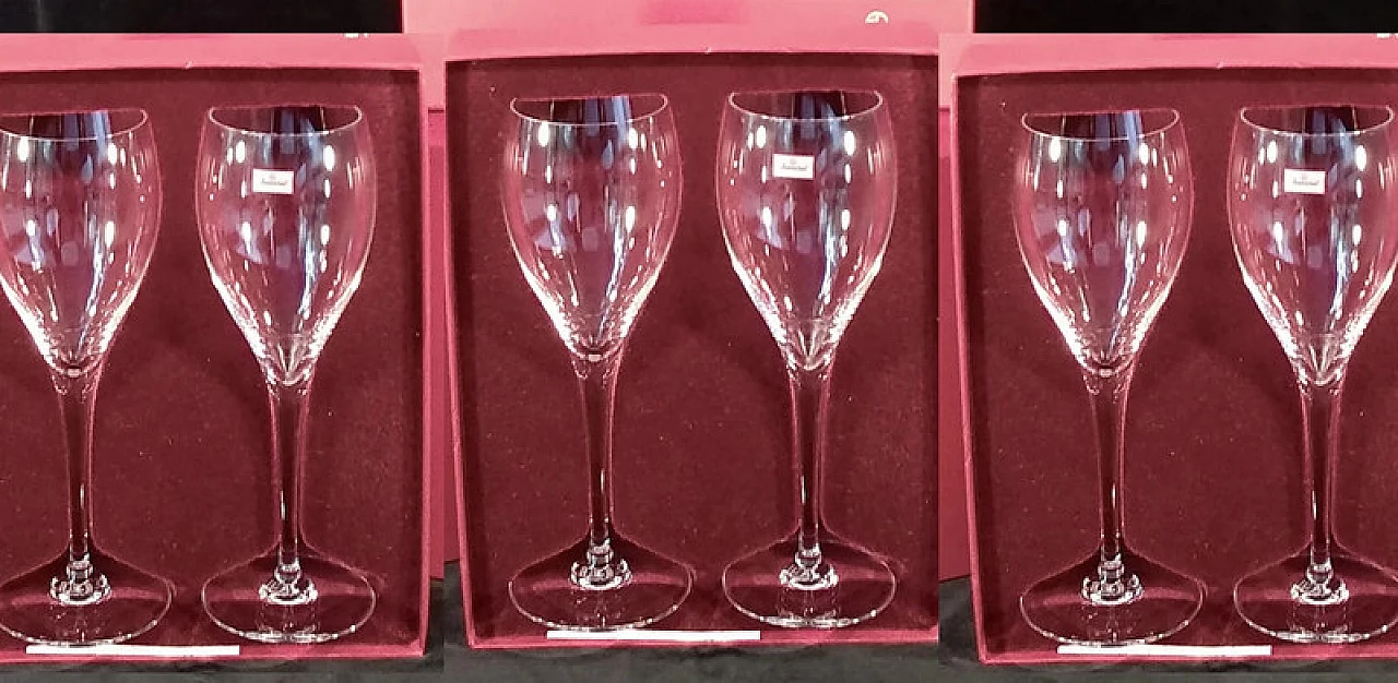 6 Champagne glasses in crystal by Baccarat 11