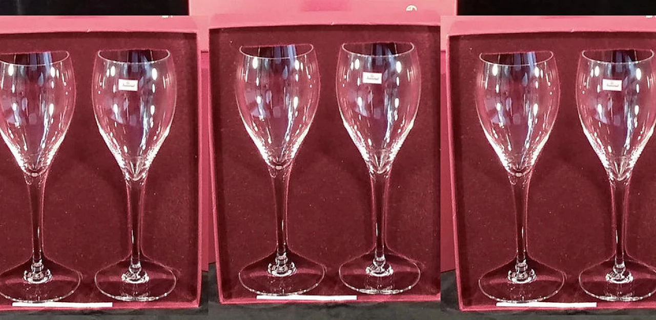 6 Bicchieri da champagne in cristallo di Baccarat 11