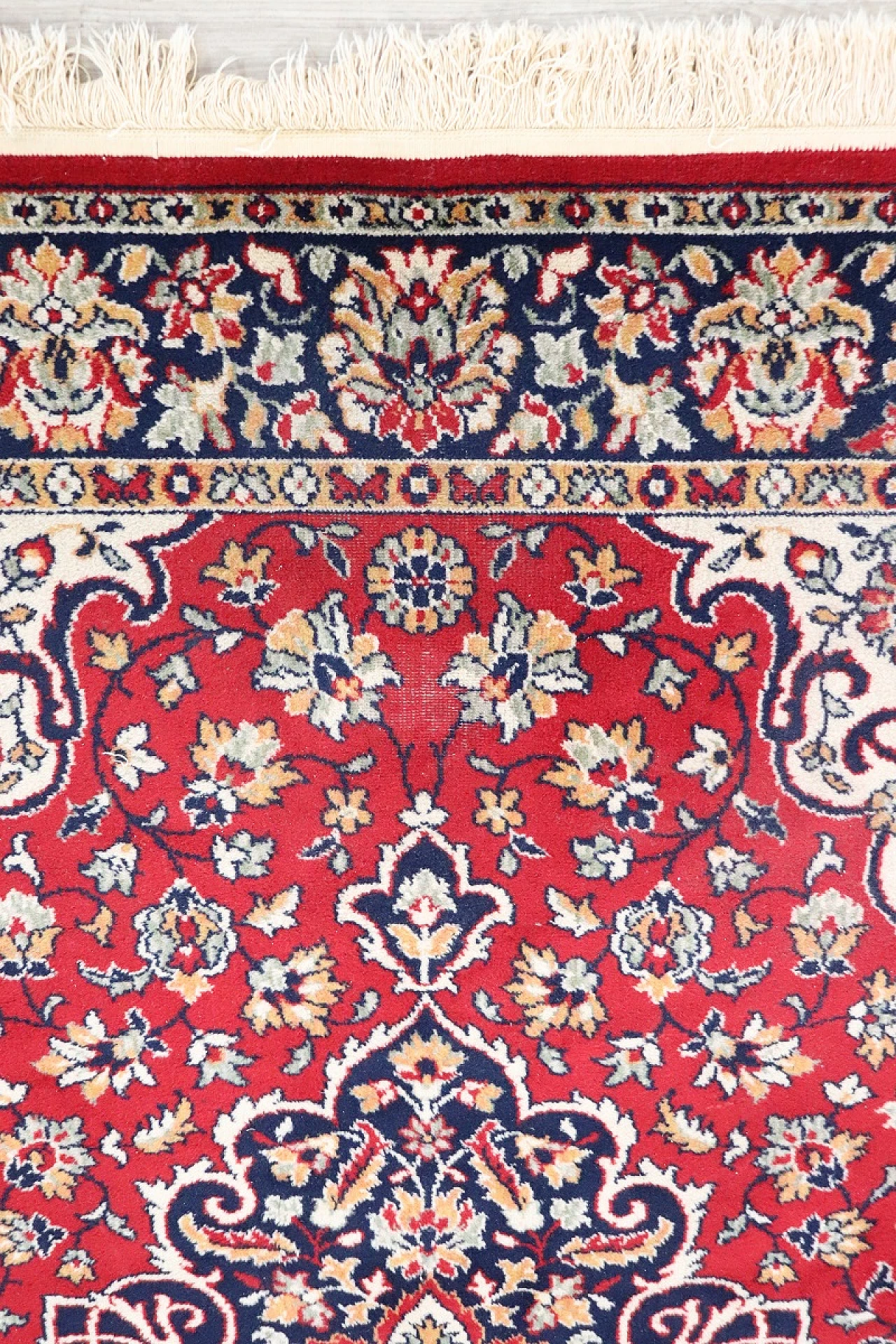 Tappeto persiano Kashan in lana, anni '80 6