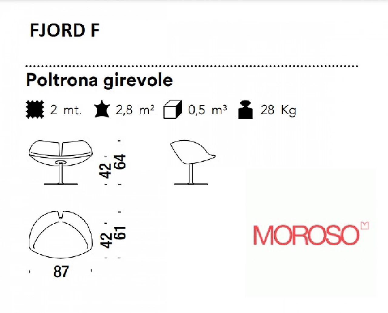 Swivel armchair FJORD J by Patricia Urquiola for Moroso, 2000s 9