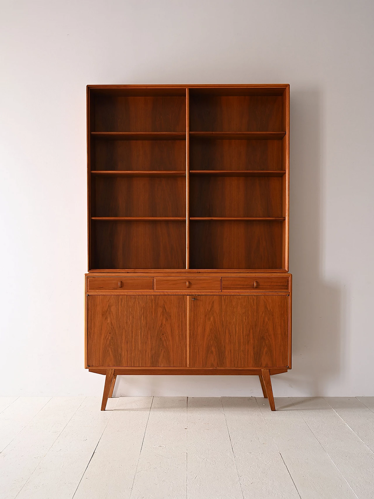 Libreria nordica in teak, anni '60 2