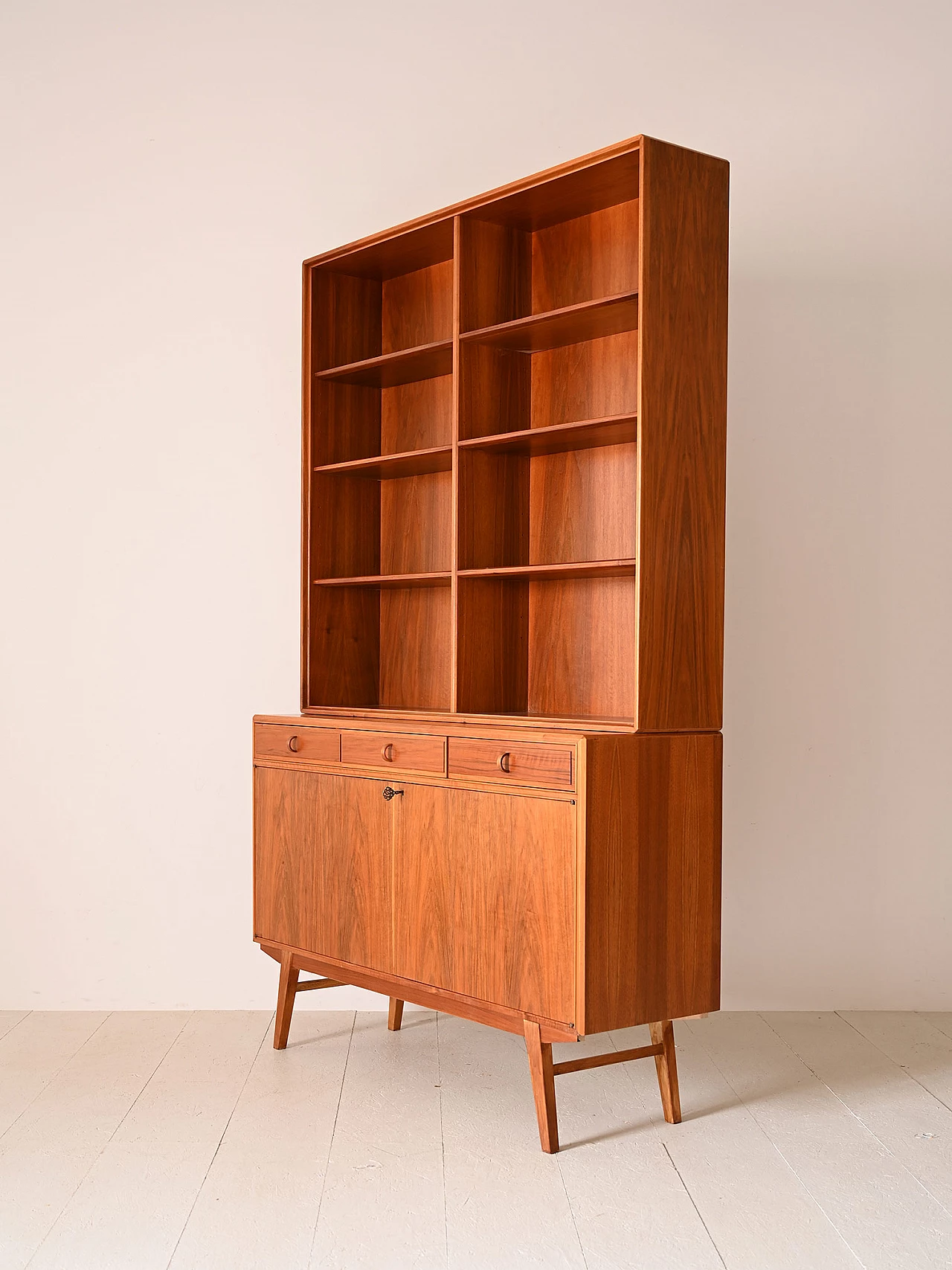 Libreria nordica in teak, anni '60 5