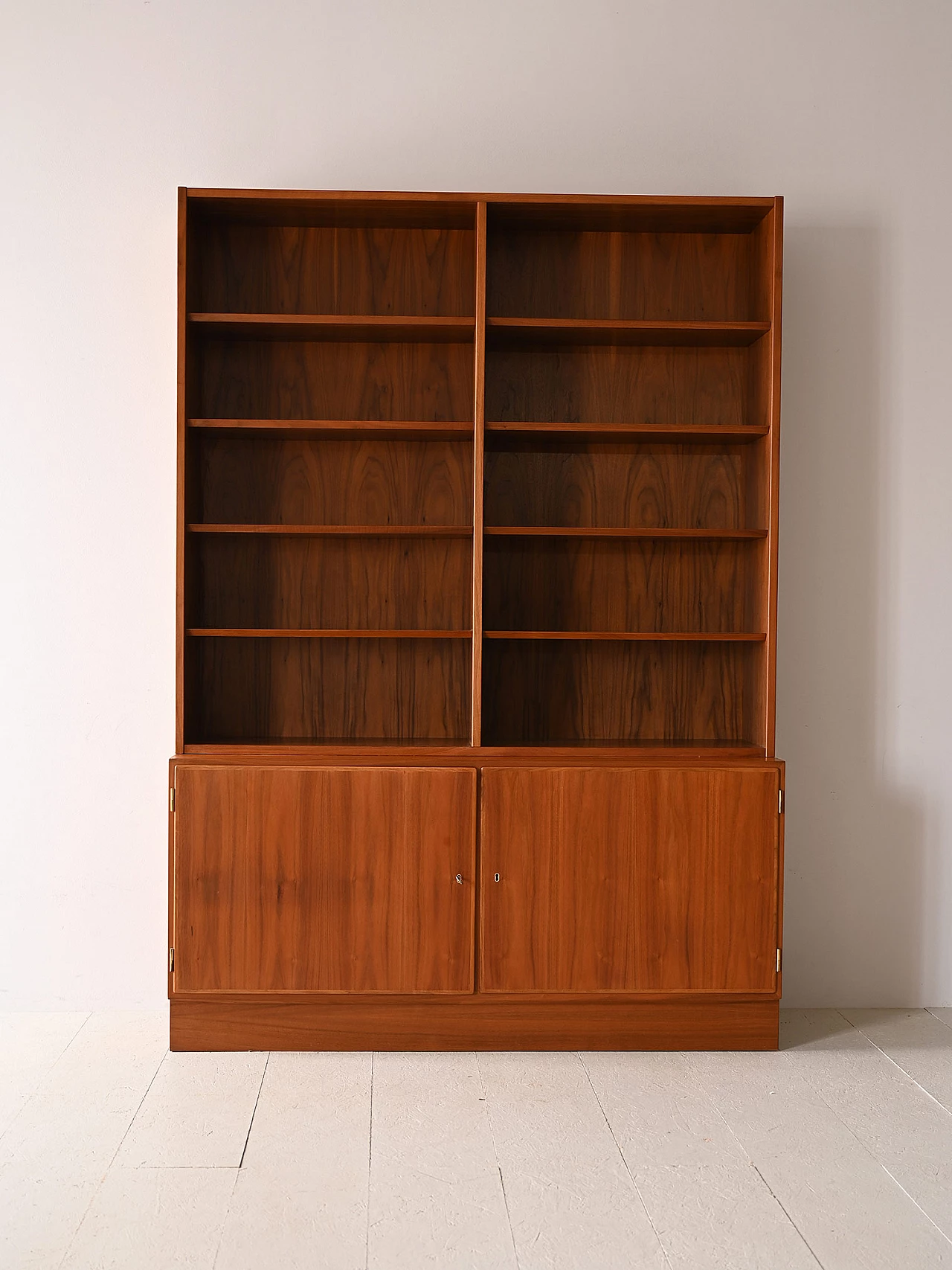 Teak bookcase with cabinet, 1970s 2