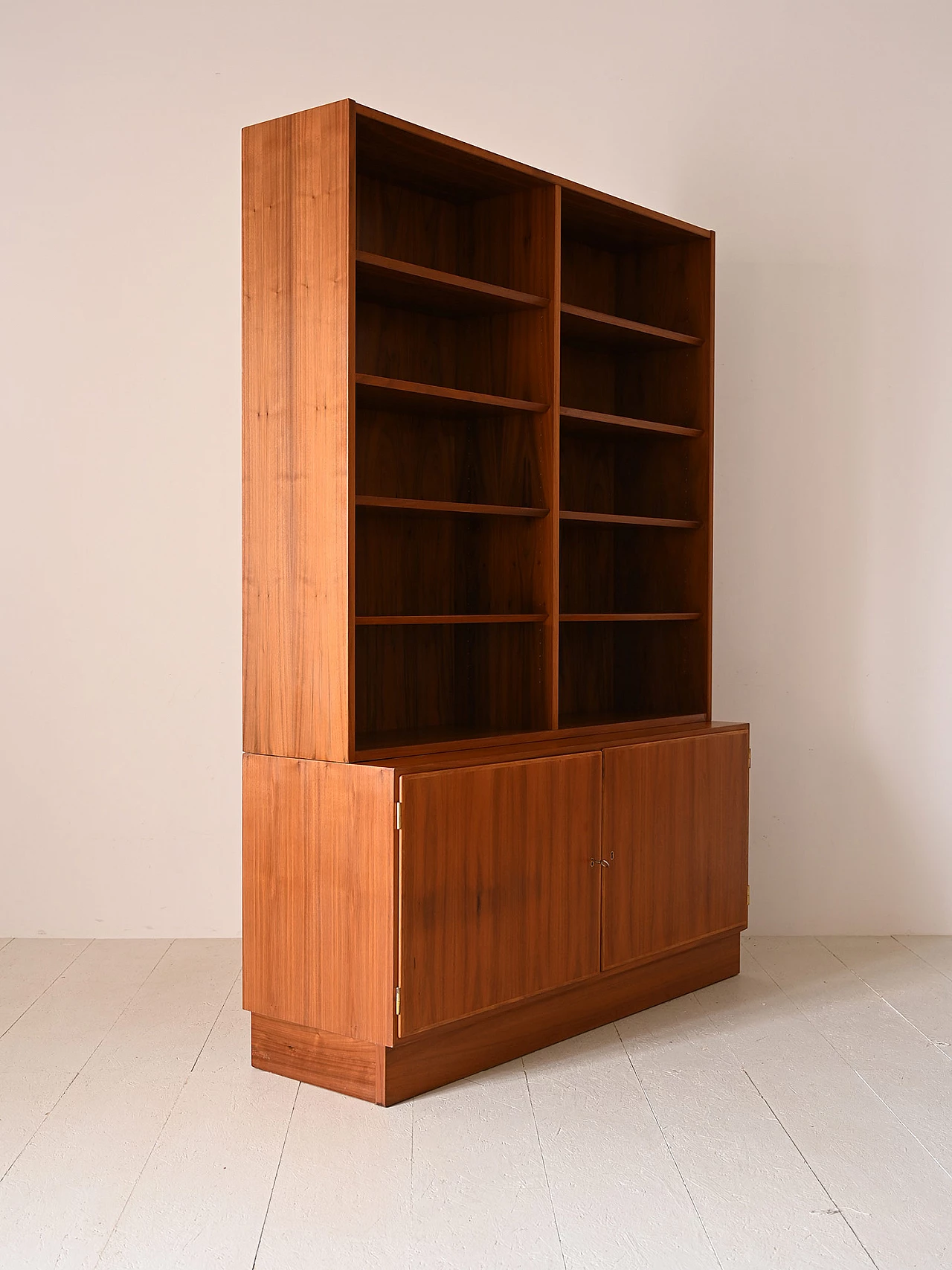 Teak bookcase with cabinet, 1970s 4