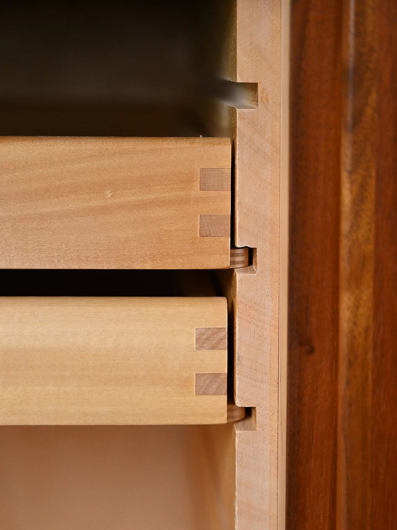 Libreria in teak con mobiletto, anni '70 8