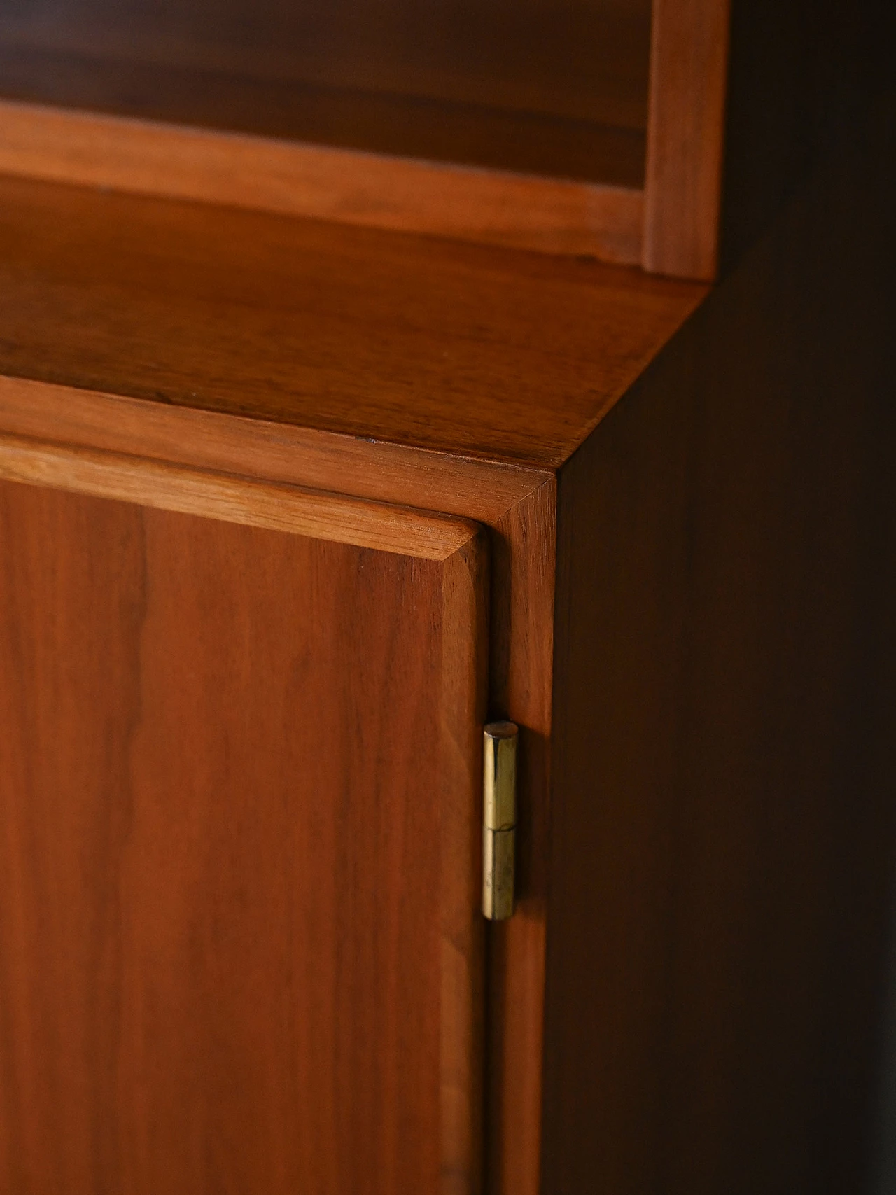 Libreria in teak con mobiletto, anni '70 10