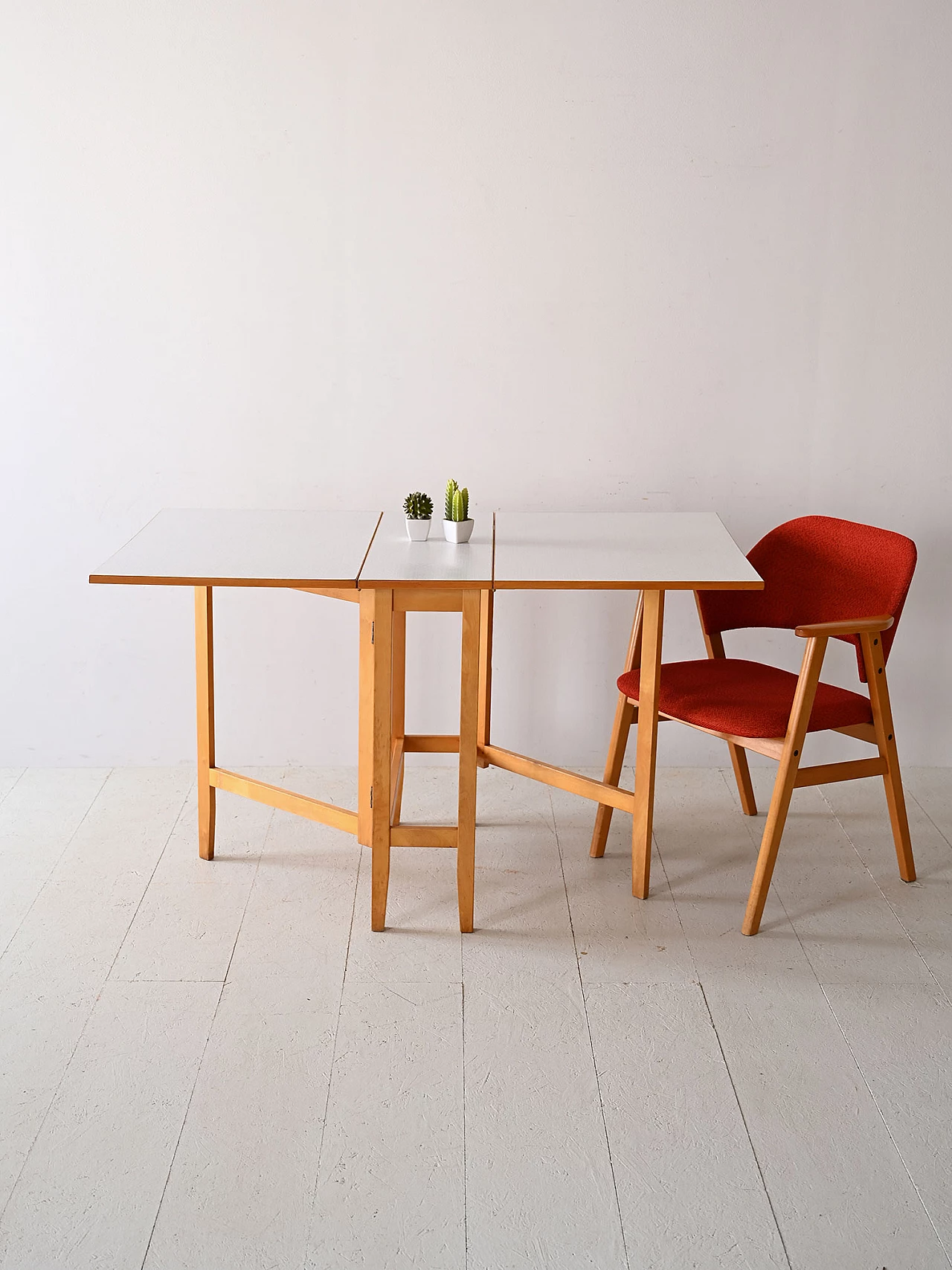 Extendable teak table with formica top, 1960s 2