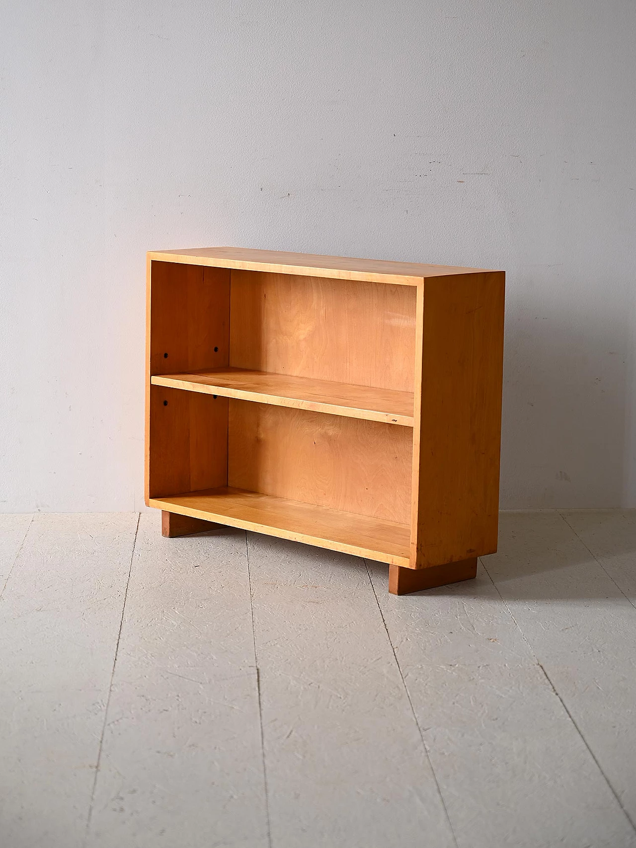Birchwood bookcase with double support, 1960s 4