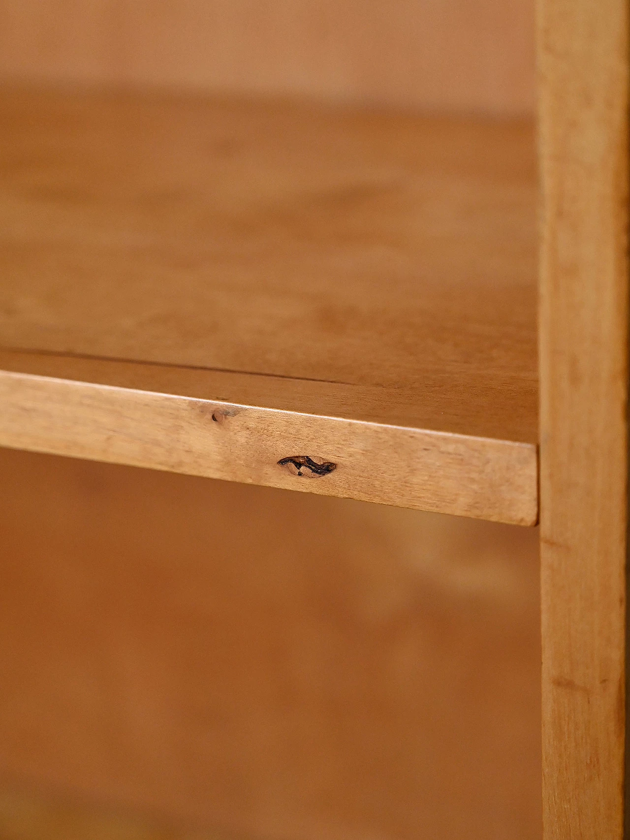 Birchwood bookcase with double support, 1960s 9
