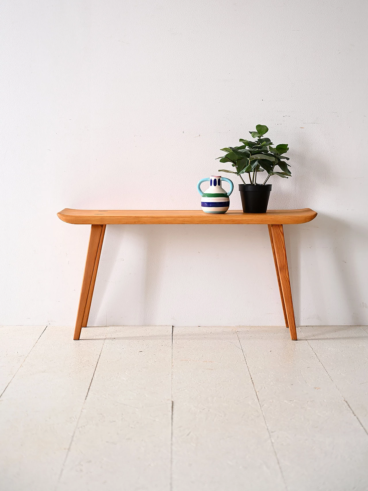 Wooden bench Visingsö by Carl Malmsten for Svensk Fur, 1960s 2