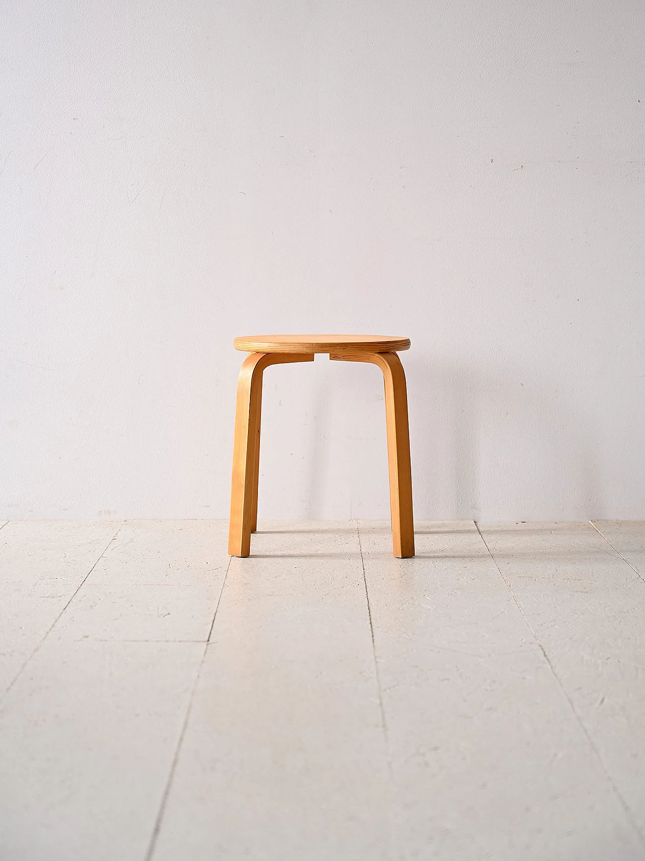Swedish laminated wood stool, 1960s 2