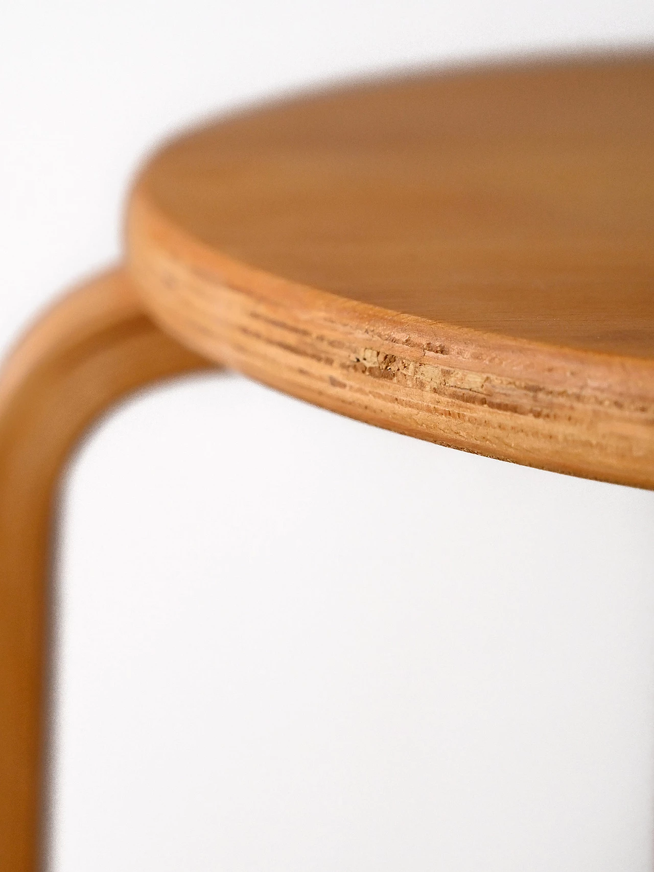 Swedish laminated wood stool, 1960s 4