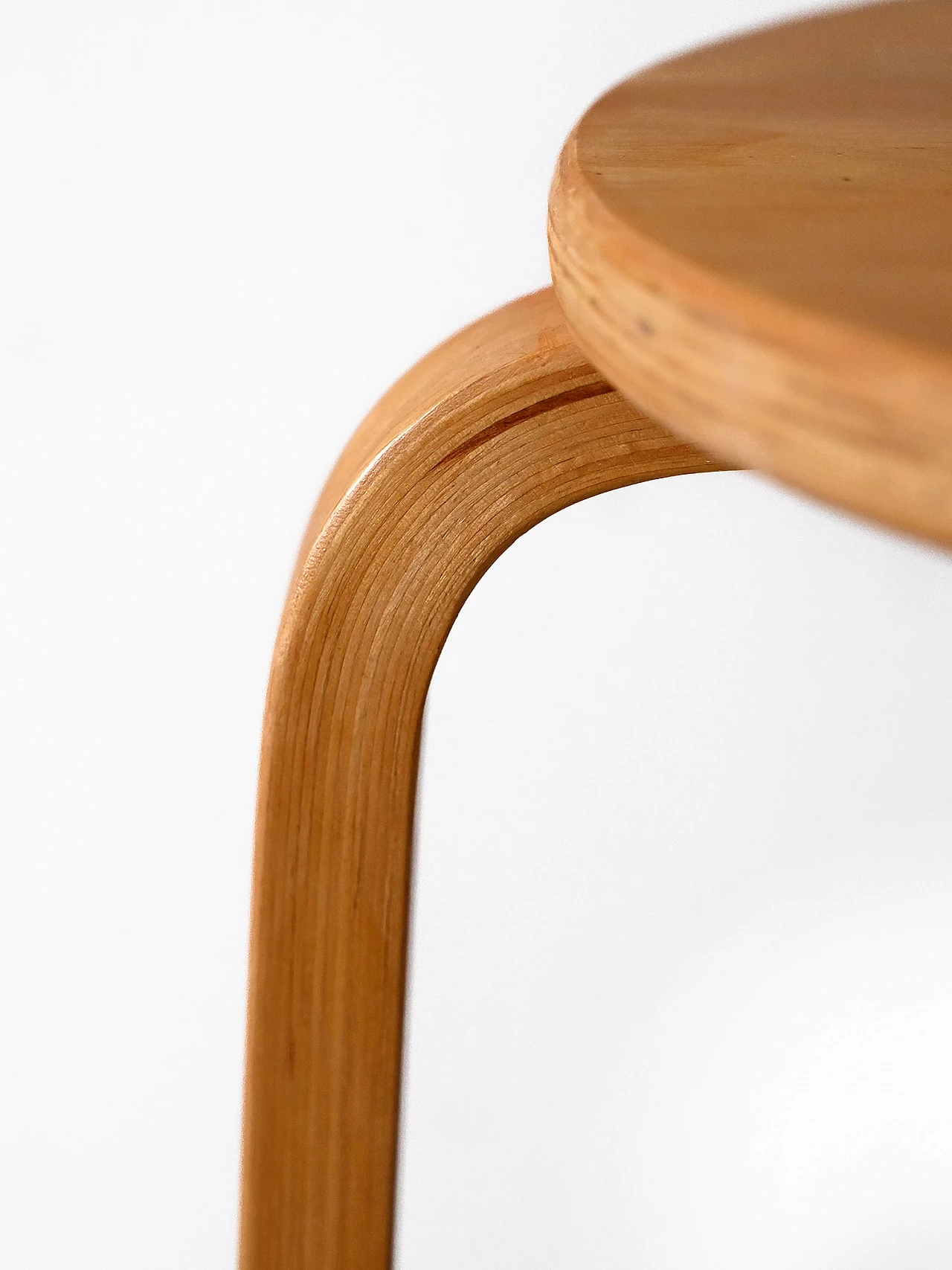 Swedish laminated wood stool, 1960s 5
