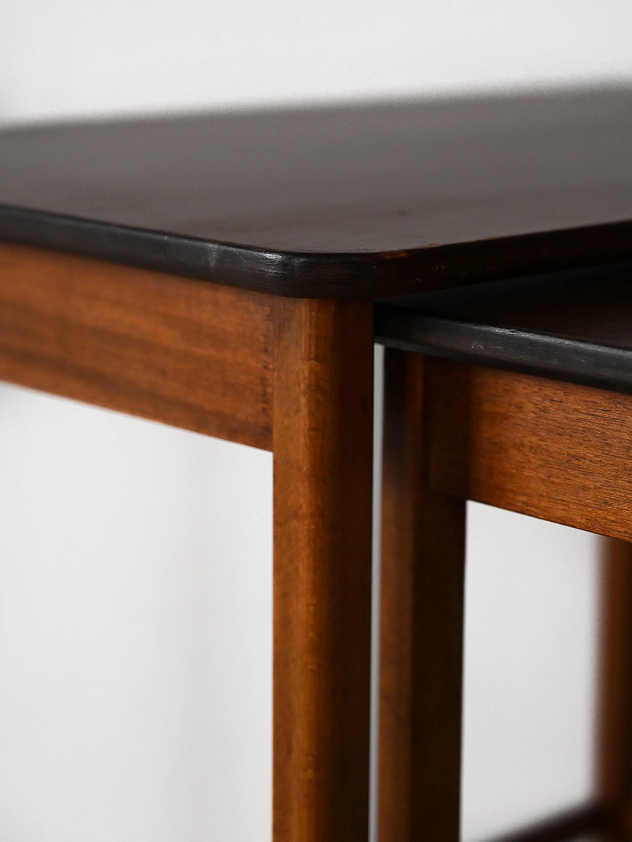 Pair of Scandinavian wooden nesting tables, 1960s 8