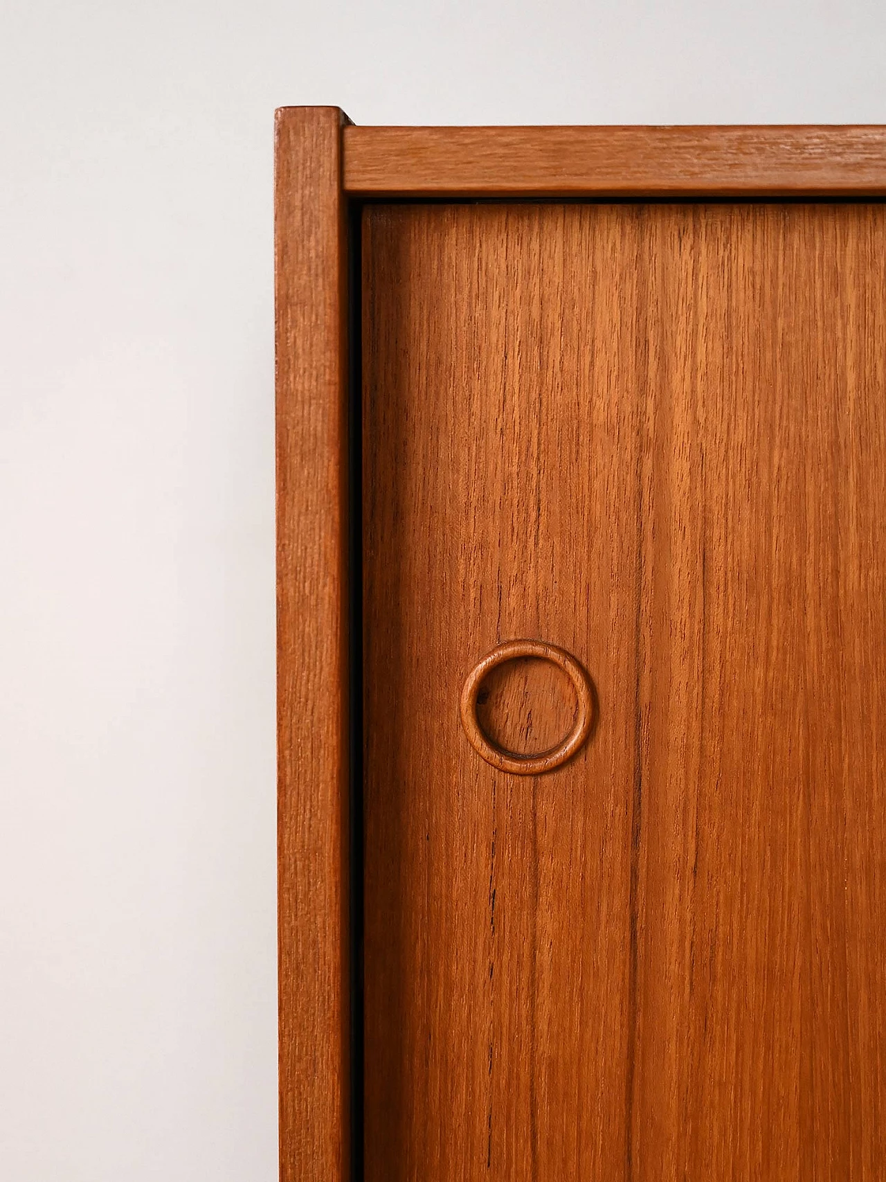 Teak sideboard with two sliding doors, 1960s 8