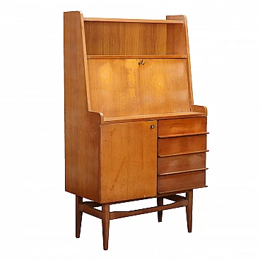 Wood sideboard with flap, drawers and door, 1960s