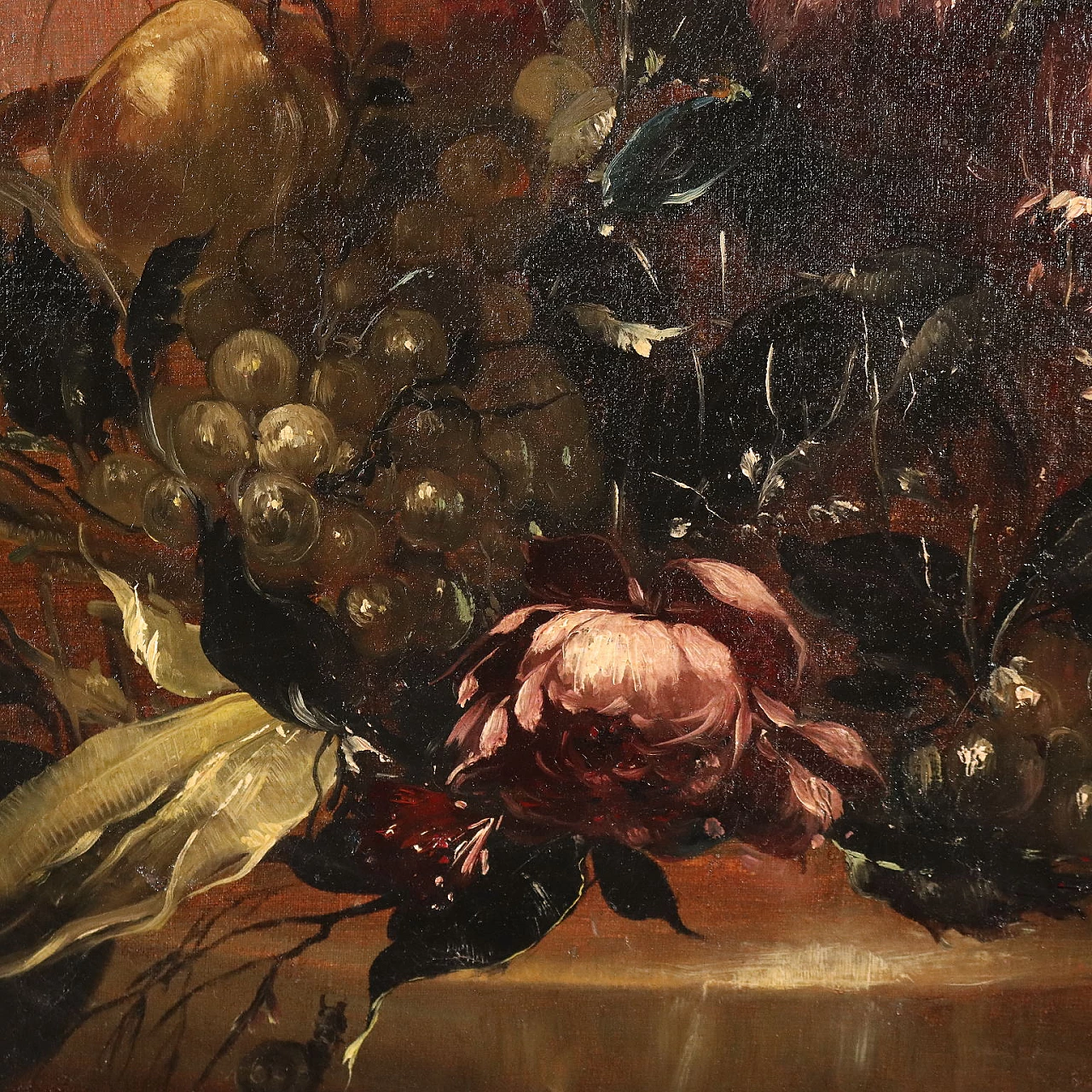 Flower composition, oil on canvas, 19th century 3
