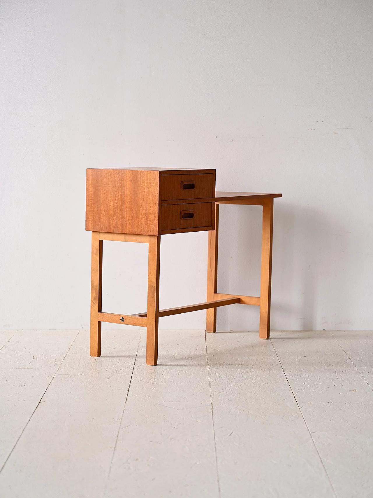 Teak console with two drawers, 1960s 3