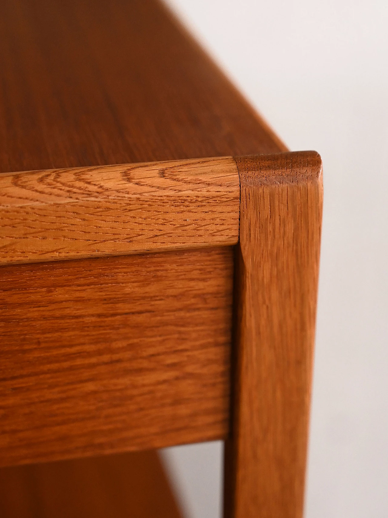 Teak and oak bedside table with drawer and magazine rack, 1960s 11