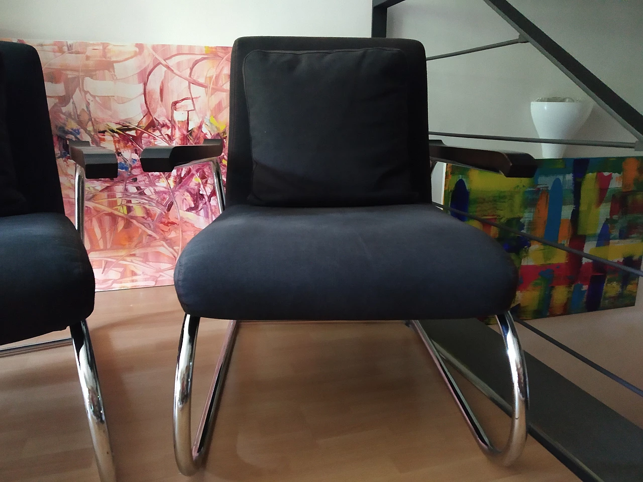 Coppia di poltrone Gipsy in tessuto antracite di Felicerossi 5