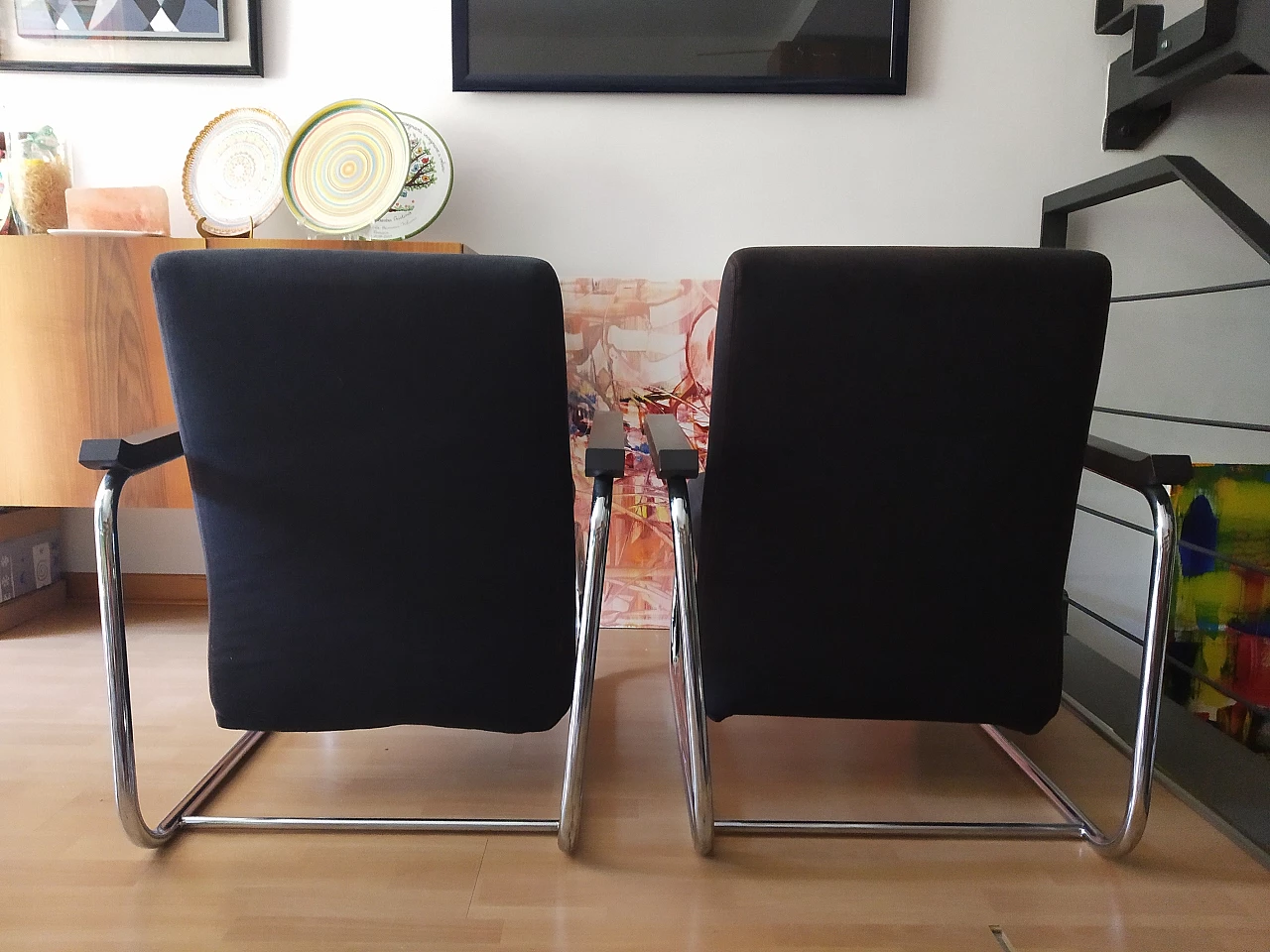 Pair of Gipsy armchairs in anthracite fabric by Felicerossi 20